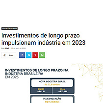 Investimentos de longo prazo impulsionam indstria em 2023